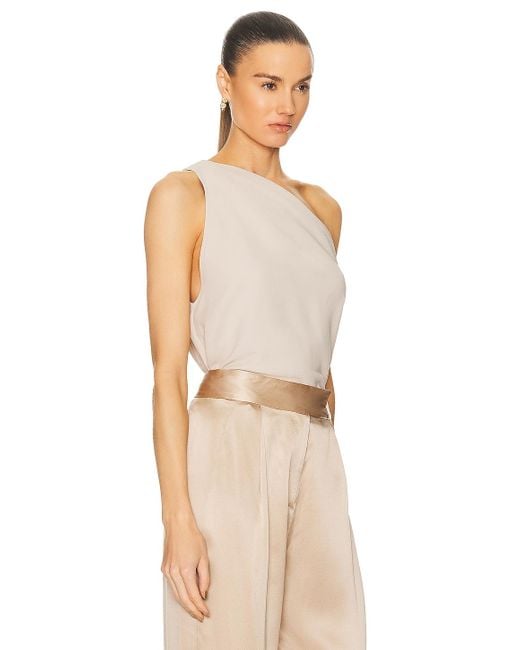 The Sei Natural Asymmetric Cowl Top
