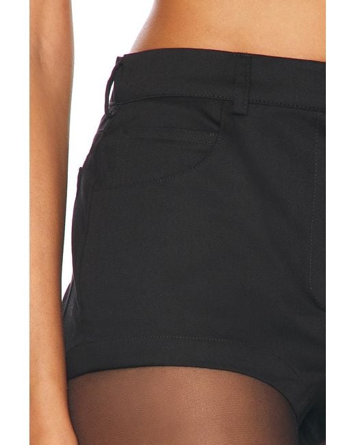 Alexandre Vauthier Black Cotton Tailoring Short