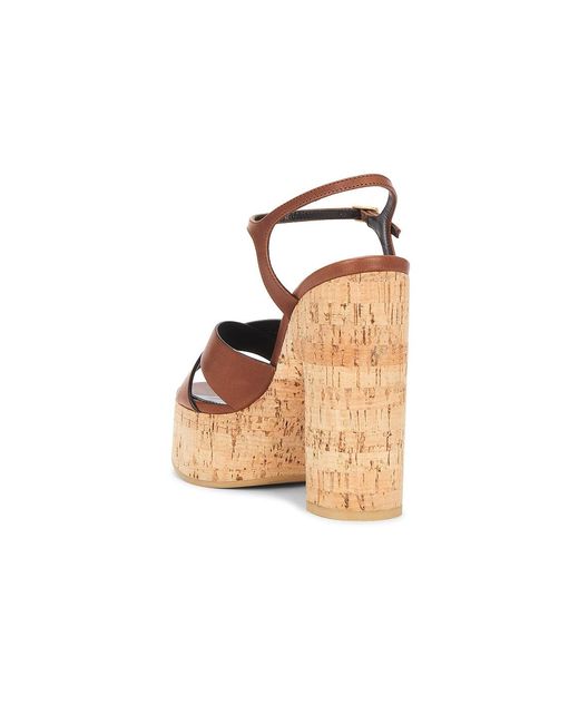 Saint Laurent Multicolor Bianca Platform Sandal