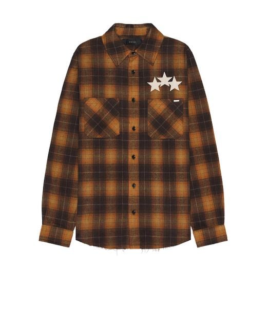 AMIRI スターレザーシャツ | グリーン | FARFETCH JP