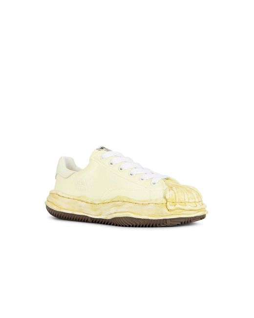 Maison Mihara Yasuhiro White Blakey Original Sole Canvas Garment Dye Low Top Sneakers for men