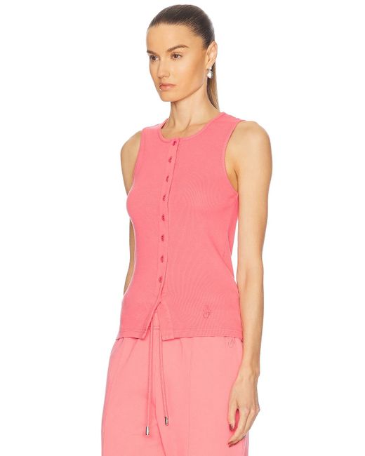 J.W. Anderson Pink Buttoned Tank Top
