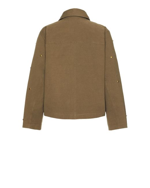 Song For The Mute Natural Metal Bead Crop Patch Pocket Jacket for men