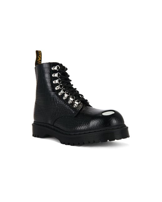 Dr. Martens Black Croc Emboss 1460 Pascal Boot