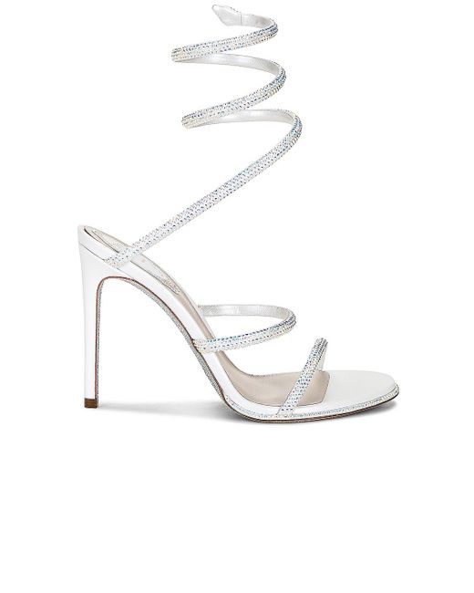 RenÃ© Caovilla White Cleo Crystal Embellished Sandals Regular (M, B) Listed By meechyandmook 