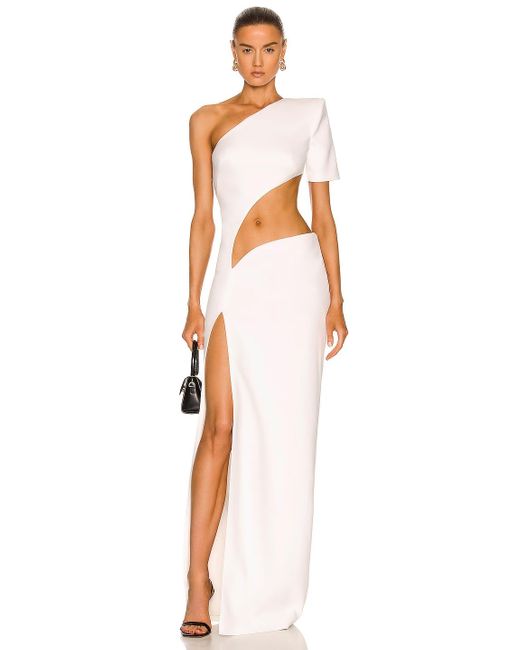 White dress with cut out cheap middle