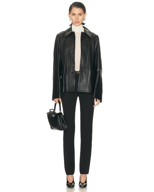 Totême Black Leather Jacket