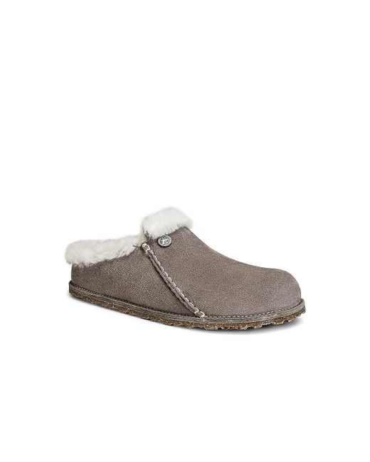 sherpa birkenstocks clog