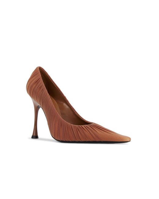 パンプス Saint Laurent Doville Satin Slingback Saint Laurent Doville Pump in Brown | Lyst