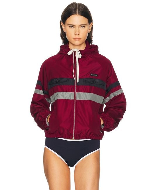Miu Miu Red Seta Tec Jacket