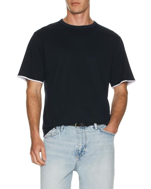 Theory Black Double Layered Tee for men