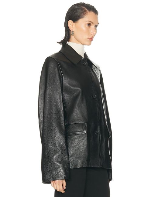 Totême Black Leather Jacket