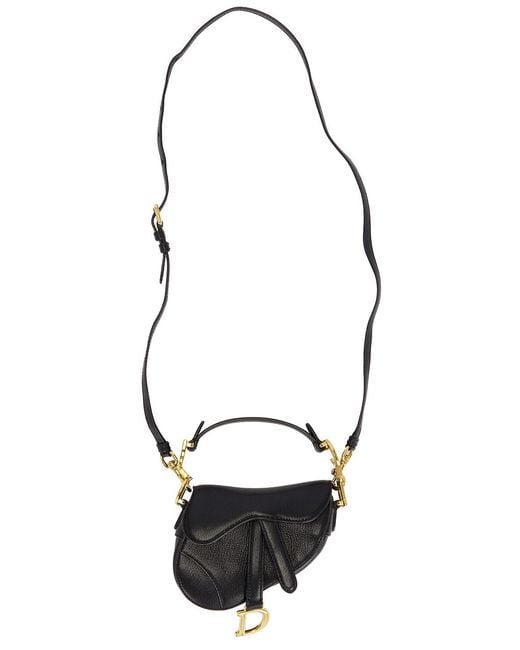 Dior Black Micro Saddle Bag