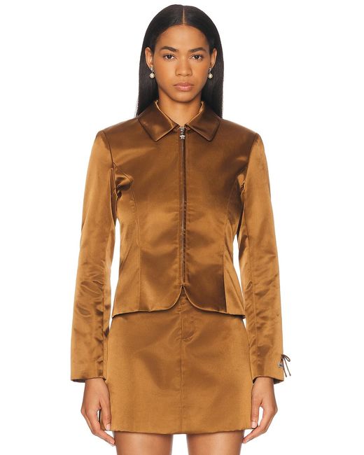 Sandy Liang Brown Annecy Jacket