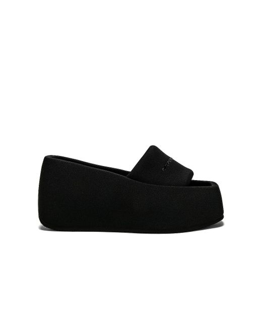 Alexander Wang Taji Platform Slide in Black | Lyst