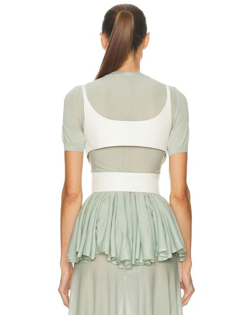 Alaïa White Alaϊa Cross Top