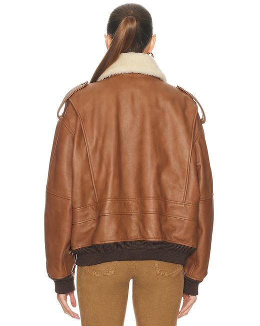 Saint Laurent Brown Aviator Jacket