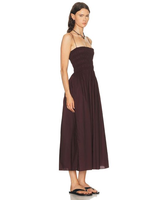 Matteau Purple Shirred Bodice Dress