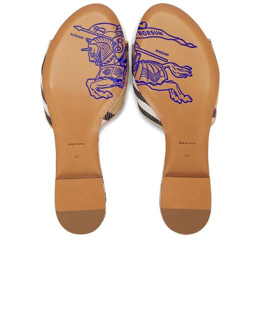 Burberry White Sloane Sandal
