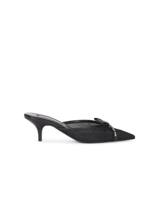 Miu Miu Black Modellerie Rete Mule