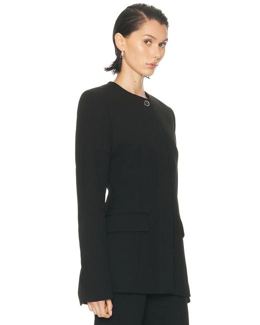 Totême Black Collarless Evening Jacket