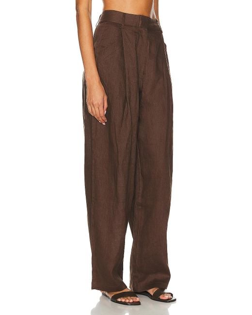 AEXAE Brown Linen Trouser