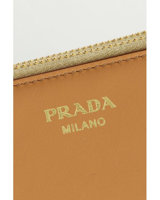 Prada Metallic Raffia Mini Triangle Shoulder Bag