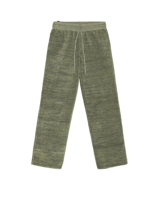 Isa Boulder Green Boucle Pants for men