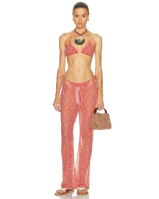 Solid & Striped Red The Ines Bikini Top