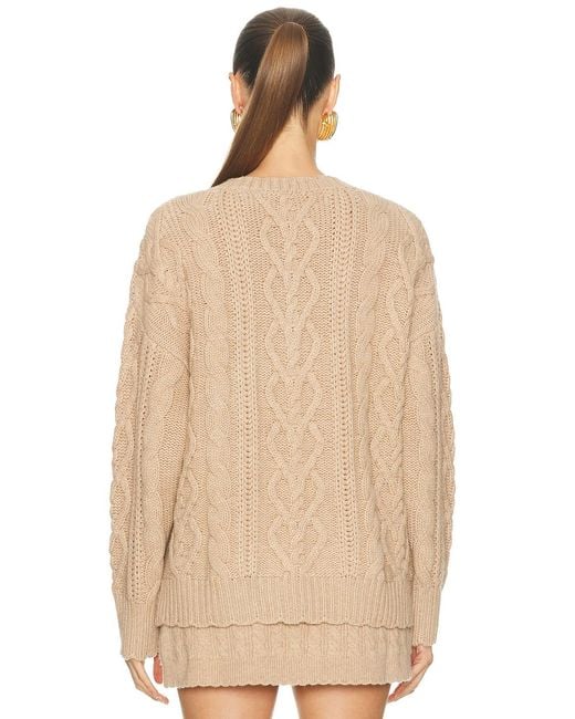 LoveShackFancy Natural Croisette Pullover Sweater