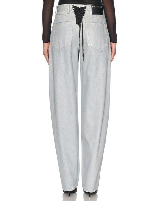 Mugler Gray Wide Leg