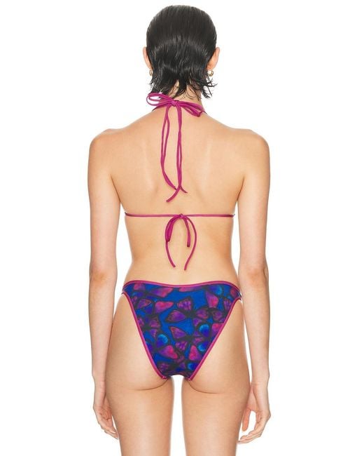 Heavy Manners Blue Double String Bikini Top