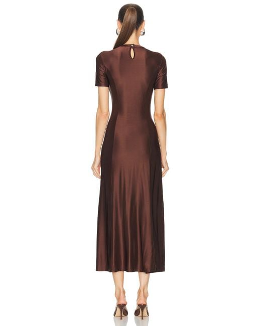 Rabanne Brown Button Midi Dress