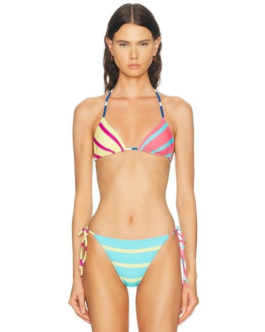 Solid & Striped Blue The Iris Reversible Bikini Top