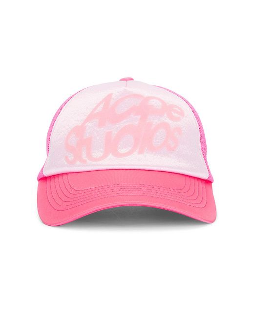 Acne Pink Trucker Cap for men