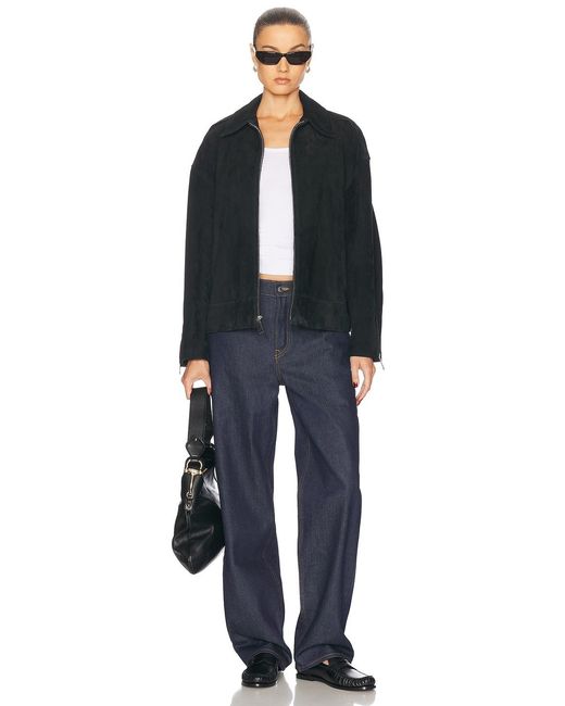 GRLFRND Blue Alek Suede Jacket