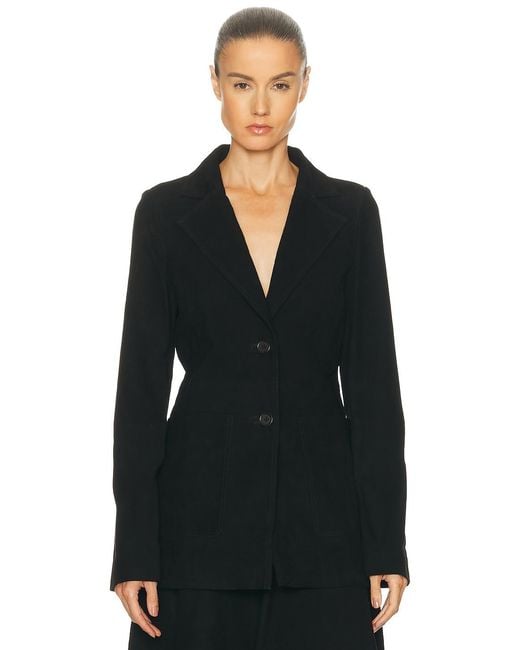 Rohe Black Suede Cinched Blazer
