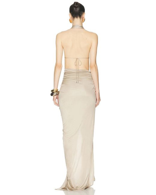 Atlein Natural Open Draped Gown
