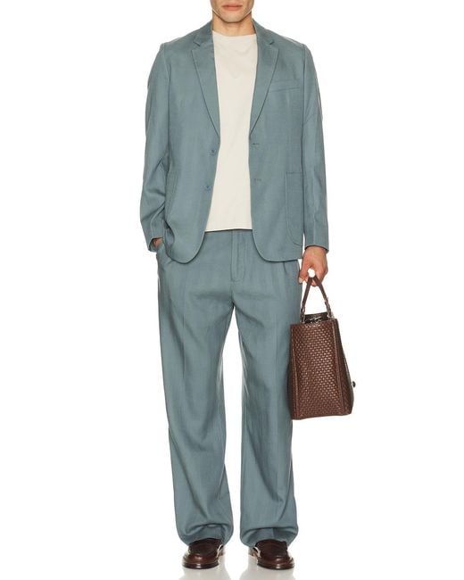 Percival Blue Lyocell Regular Blazer for men