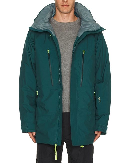 White/space Green Parka Jacket for men