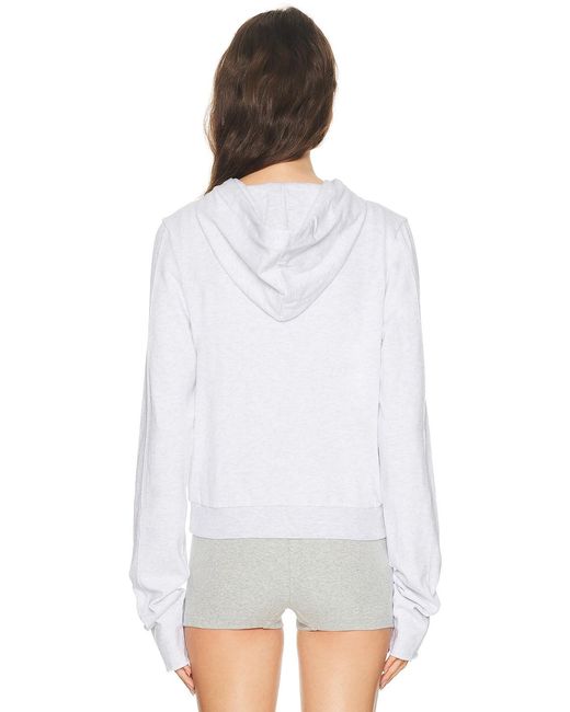 Entire studios White Cropped Zip Up Jacket