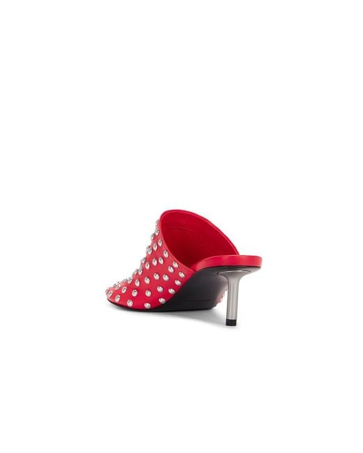 Jil Sander Red Stud Mule Heel