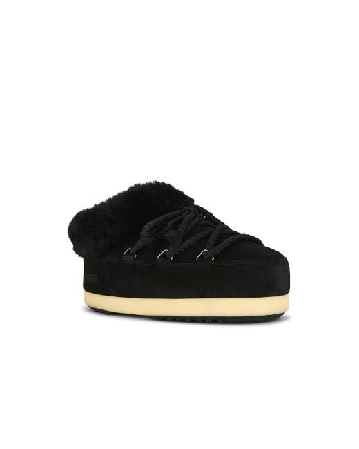 Moon Boot Black Evx Mule Suede Boot