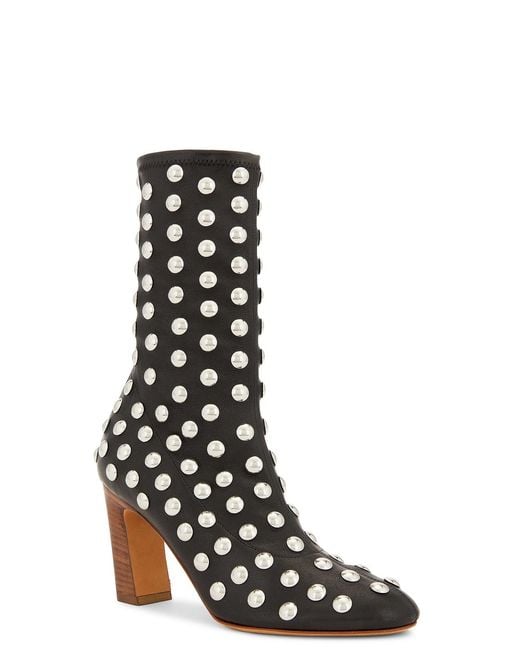 Khaite Black Apollo 85 Mid Heel Boot