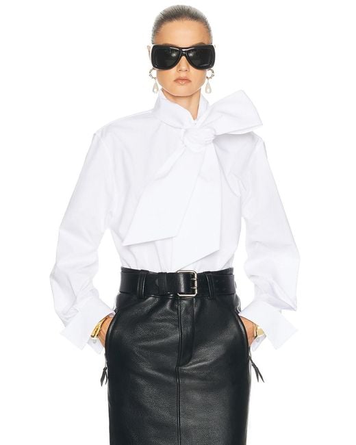 Saint Laurent White Button Up Blouse
