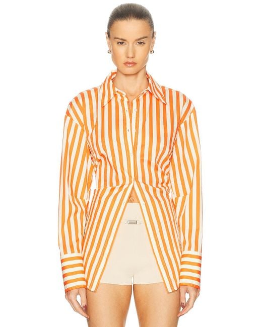 Simon Miller Multicolor Loch Poplin Button Up Shirt