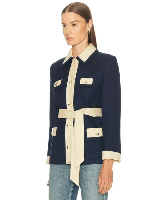 Valentino Blue Caban Jacket