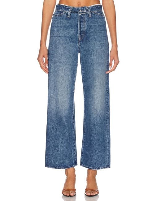 Mother Blue The Fold Over Dodger Ankle Jeans