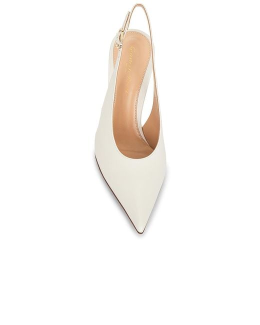 Gianvito Rossi White Sofia Slingback Pump