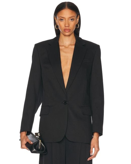 Alexandre Vauthier Black Satin Tailoring Blazer